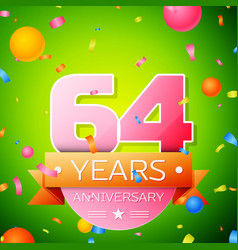 Sixty Four Years Anniversary Celebration Design