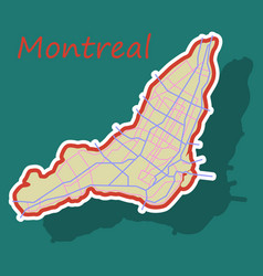 Sticker Map Montreal Is A City Canada