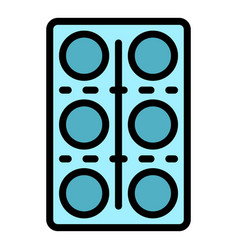 Tablets Package Icon Flat