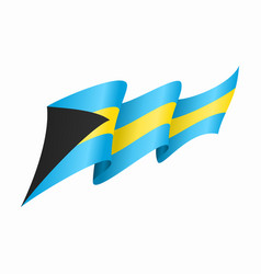 Bahamian Flag Wavy Abstract Background