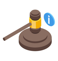 Case Gavel Icon Isometric Business