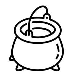 Cast Iron Pot Icon Outline Style