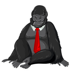 Gorilla Wearing A Tie