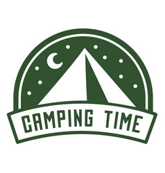 Camping Time Mountain Night Badge