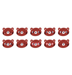 Cartoon Bear Emoji Stickers Funny Animals