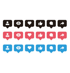 Set Of Generic Social Media User Interface Icons