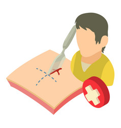 Surgical Operation Icon Isometric Male