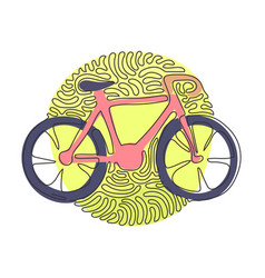 Continuous One Line Drawing Bicycle Bike Icon