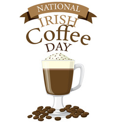 National Irish Coffee Day Banner Design