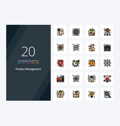 20 Product Management Line Filled Icon