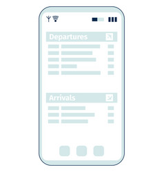 Airport Schedule App Arrival And Departures Plane