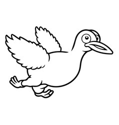 A Funny Flying Seagull Cartoon Style