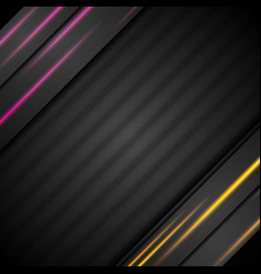 Black Abstract Corporate Background With Glowing