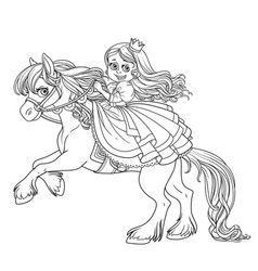 Cute Princess Riding On A Horse That Bucks Front