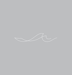 Ocean Wave Pattern Minimalism Concept One Line