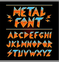 Vintage 80s Heavy Metal Font Collection Set