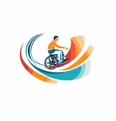 Wheelchair Logo Design Template Disabled Person