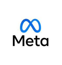 Meta Social Media Logo Symbol With Name Design