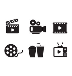 Set Of Movie And Cinema Icons