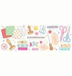 Collection Of Art Supplies For Scrapbooking