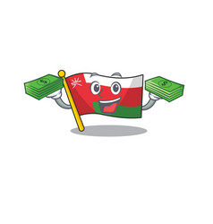 Confident Smiley Flag Oman Character With Money