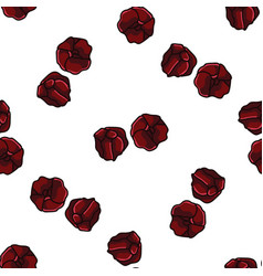 Mystic Red Garnet Crystal Seamless Pattern