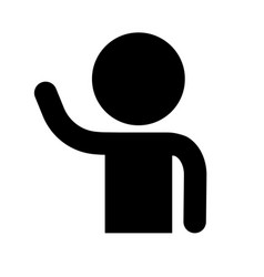 Person Raising Hand Or Calling