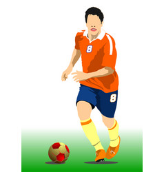 Soccer Players On The Field Of Stadium 3d Color