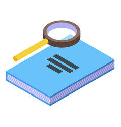 Study Book Icon Isometric Case Research