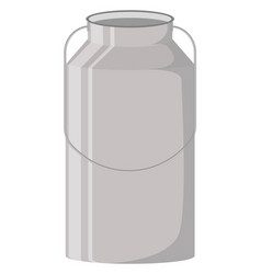 Metal Milk Can On A White Background