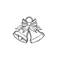 Christmas Bell Icon Sketch Door Alert With