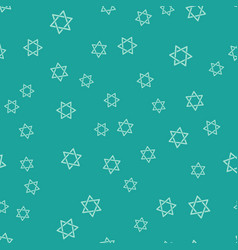 Green Star Of David Icon Isolated Seamless Pattern