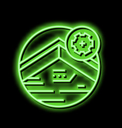 Roof Fascia Neon Glow Icon