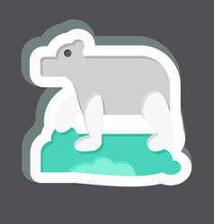 Sticker Polar Bear Related To Alaska Symbol