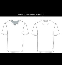 V Neck T-shirt Template