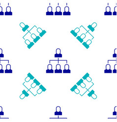 Blue Business Hierarchy Organogram Chart