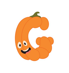 Cute Halloween Alphabet Letter G Pumpkin