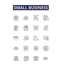 Small Business Line Icons And Signs