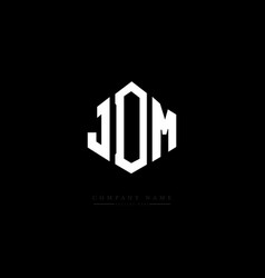 Jdm Letter Logo Design With Polygon Shape