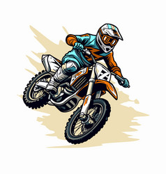 Motocross Rider On A Motorcycle