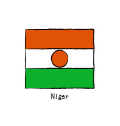 Analog Hand-drawn World Flag Niger