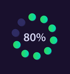 Circle Gradient Dot Infographic Chart Design