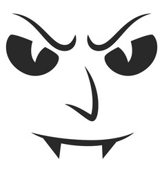 Evil Goblin Monster Face Stencil Demon Template