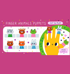 Finger Puppets Hands Kids Mini Game Funny Animal