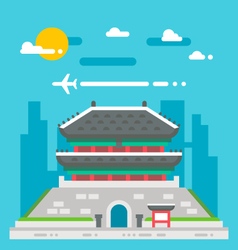 Flat Design Namdaemun Gate Korea