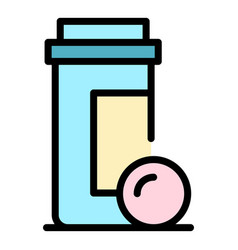 Medicine Bottle Icon Flat