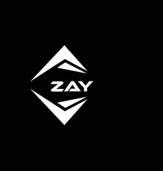 Zay Abstract Monogram Shield Logo Design On Black