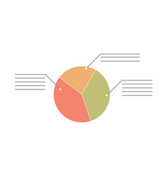 Abstract Pie Chart With Three Sections Flat