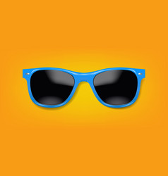 Blue Sunglasses And Orange Background