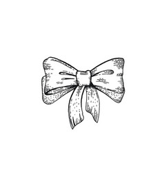 Christmas Bow Ribbon Tie Vintage Doodle